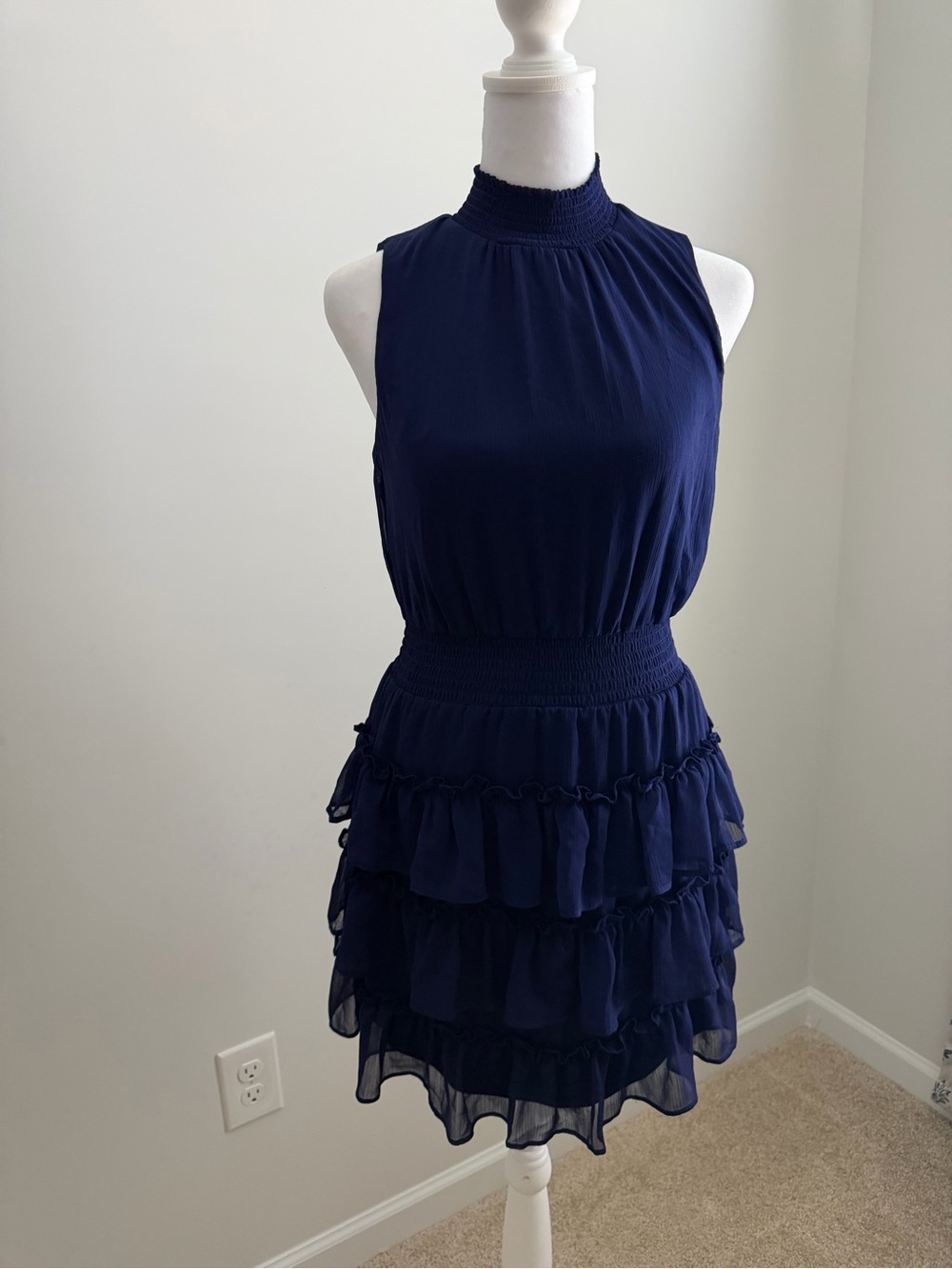 1. State Navy Textured Dress